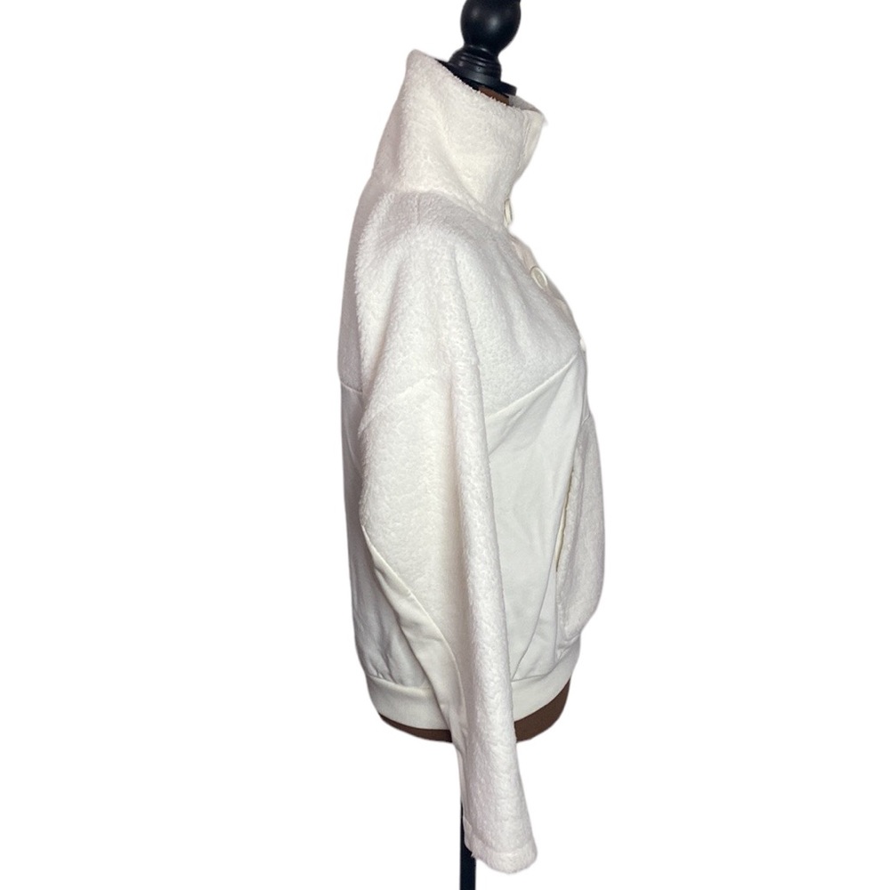 New J Crew Teddy sherpa button-front sweatshirt soft shell fleece jacket sz XXS - Picture 4 of 16